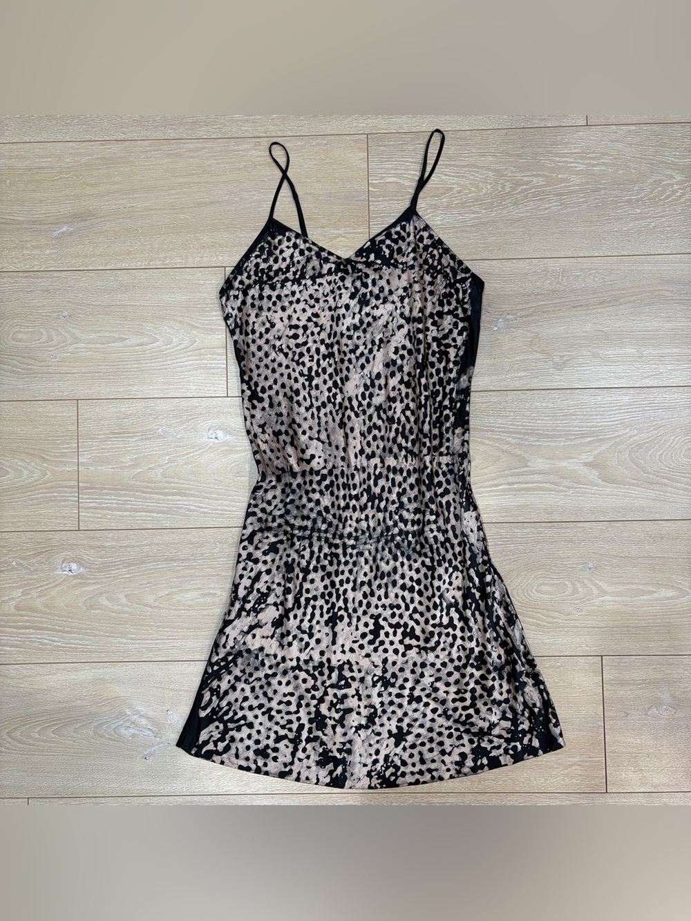 Osei Duro 100% Silk Leopard Animal Print Slip Dress Medium M
